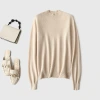 Seamless one-piece molded series of wool sweaters, semi-high neck base, 2022 autumn and winter women's casual loose knitted sweater Specification image